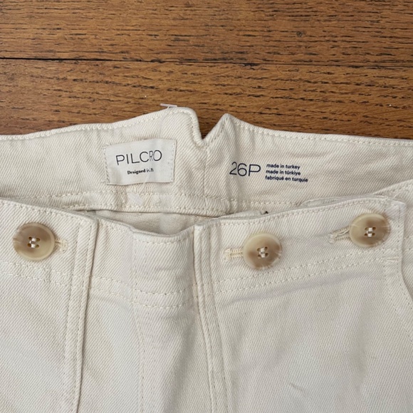 Pilcro Anthropologie The Kit High Rise Wide Leg Utility Trousers Size 26P - Picture 4 of 9